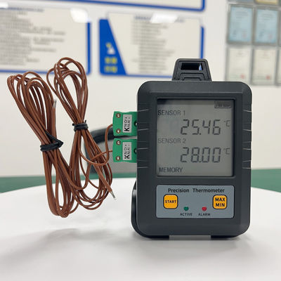 Équipement d'essai de température Thermomètre à double canal numérique avec thermocouple de type K