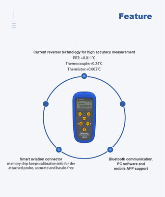 Appui personnalisé RTD NTC K T type de thermomètre d'étalonnage de température pour l'industrie