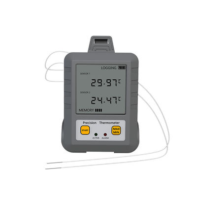 Thermomètre RTD industriel à haute précision à 2 canaux à résolution de 0,01 °C et 223 RTD