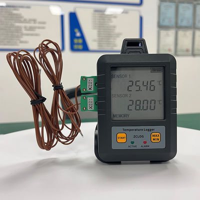 Moniteur numérique à double canal NTC Thermomètre enregistreur de données GRAY avec boîte de protection