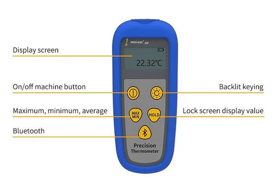 Thermomètres thermistoriques à canal unique à haute précision étanches à l'eau, à l'exclusion de la sonde de 206 g